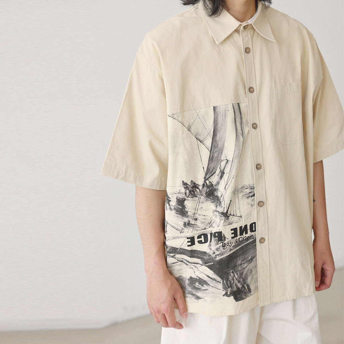 Japanese Fashion Shirts Men Vi - Japanese Brand Streetwear Vintage 评论和价格